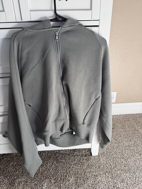 Minimalist Green Zip Hoodie